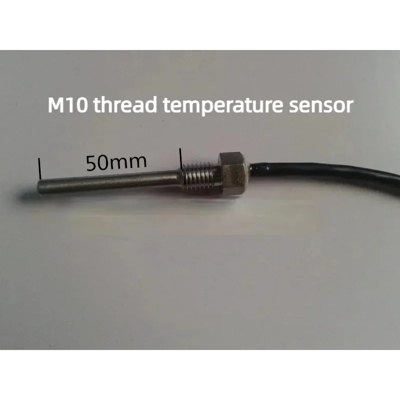 1Pcs DS18b20 Fixed Type M10 Threaded Temperature Sensor, Probe Length 50mm, Waterproof Type