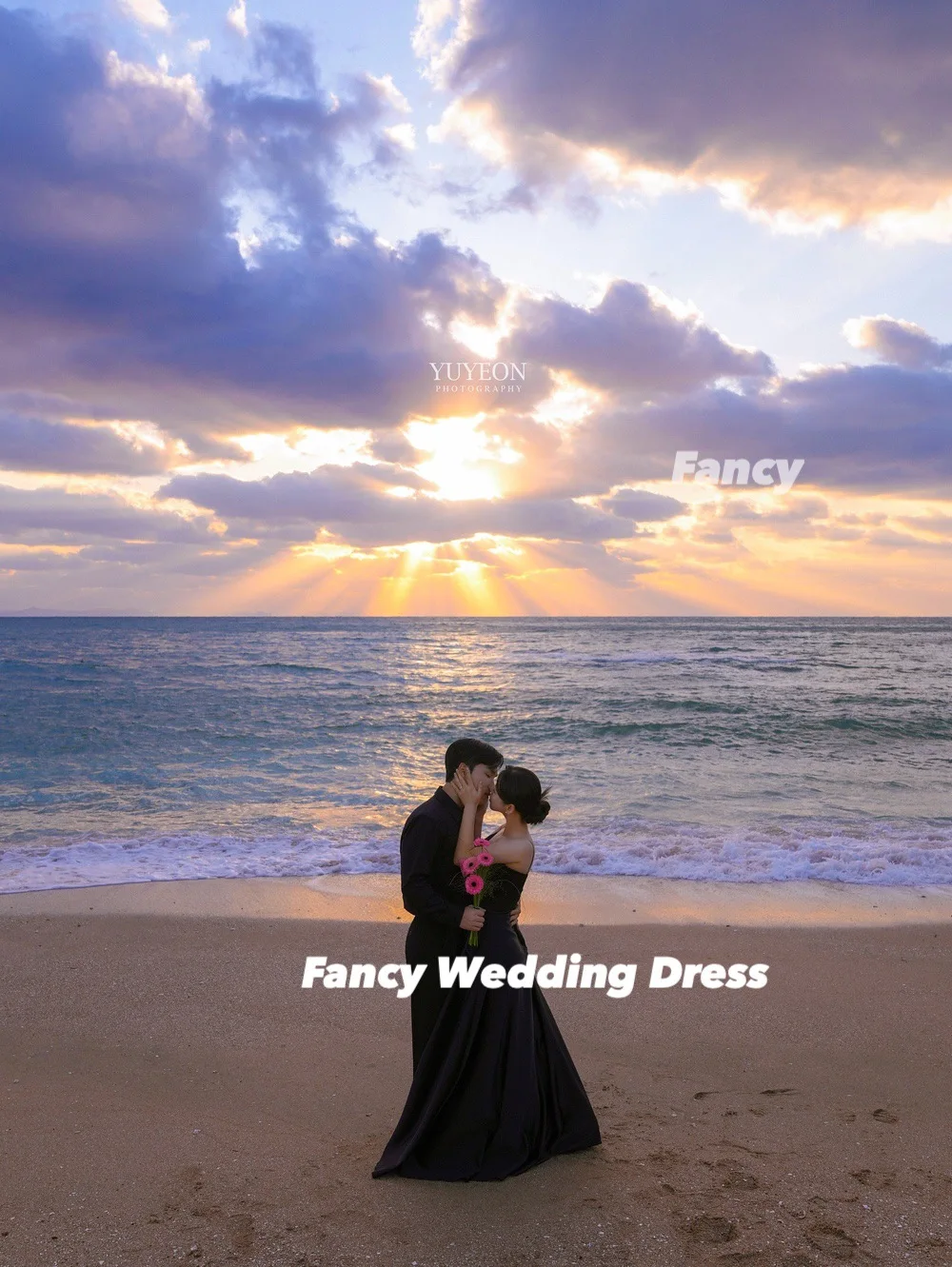 Fancy Simple Korea A Line Wedding Dress Photo Shoot Spaghetti Straps Soft Satin Prom Gown Back Corset Customized 웨딩드레