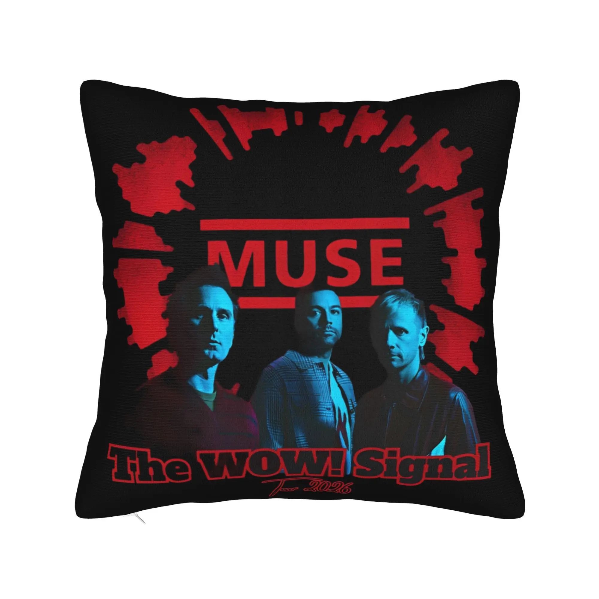 Decorative Pillow Cover MUSE The Wow! Signal Europa Tour 2026 Merch Car  Pillow Case Cover Zippered Multi Size