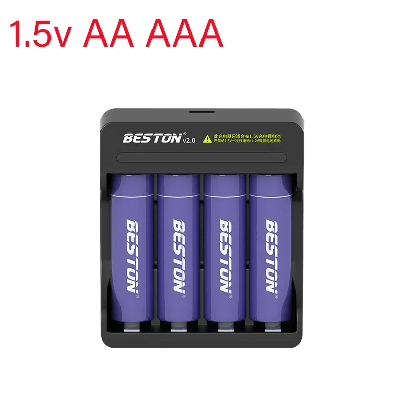 

4 Slot 1.5v Constant Voltage Li-Ion Smart Charger for 1.5v AA AAA Li-Ion Rechargeable Battery Charger with LED Indicators