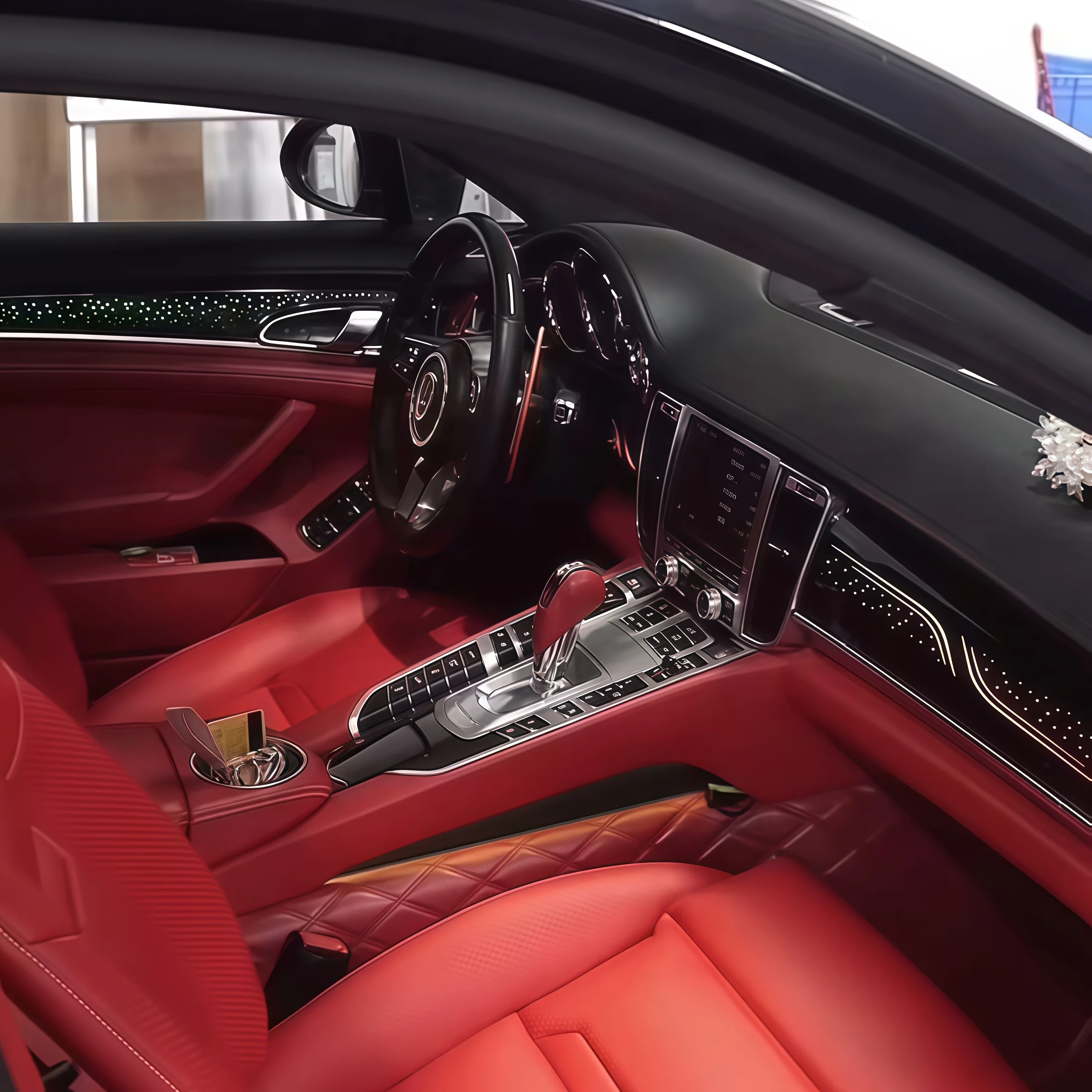 

GZ динамическое красочное окружающее освещение для Panamera 970 971 2010-2016 внутреннее светодиодное атмосферное освещение, аксессуары для панели отделки