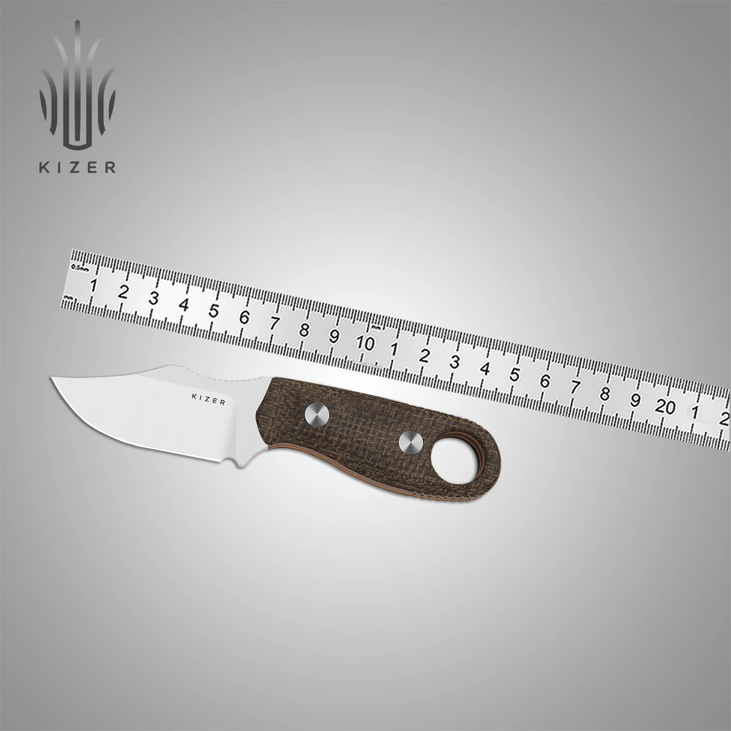 

Kizer Fixed Blade Knife 1078A3/1078A4 Beaver 2 2025 New G10/Micarta&G10 Handle D2/AEB-L Steel Clip Point Blade Camping Knives