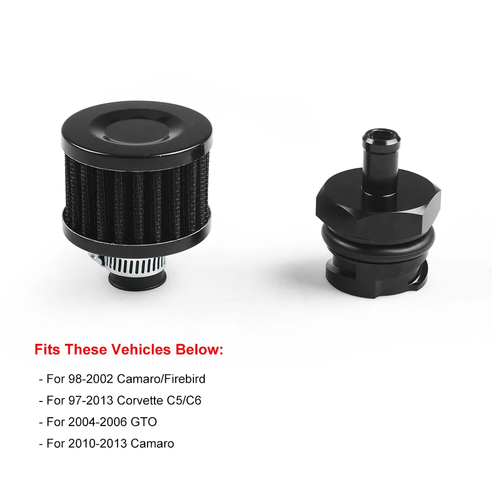 Raccordo di sfiato del tappo dell'olio del coperchio della valvola billet con filtro per LSX LS1 LS6 LS2 LS3 LS7