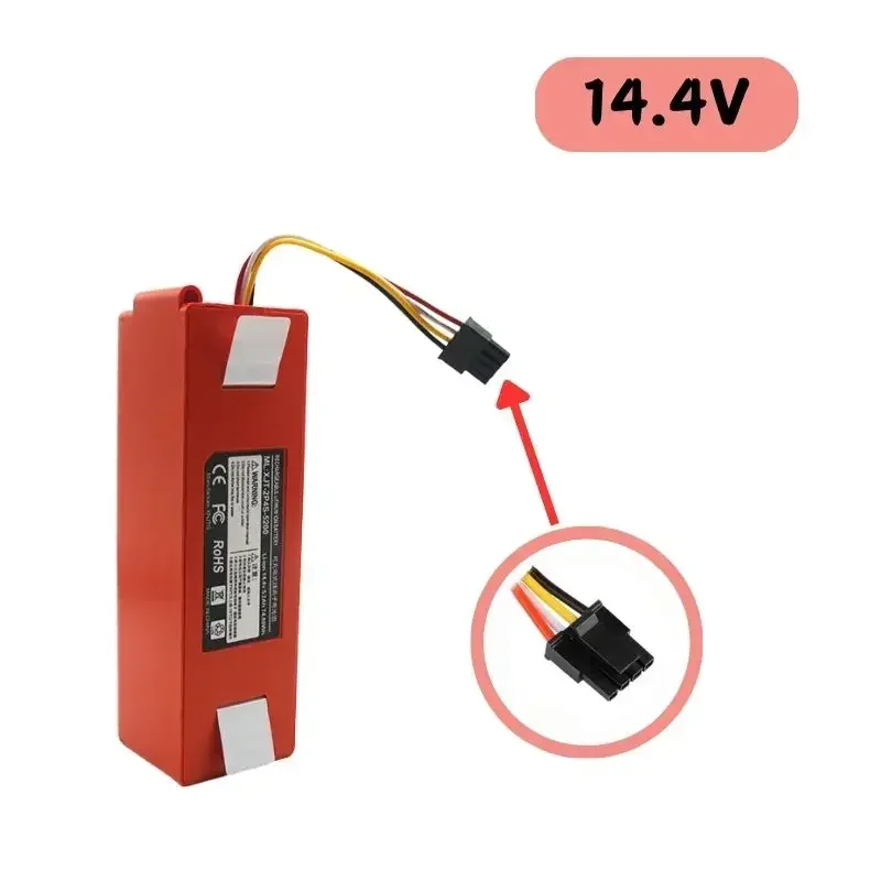 

High Capacity 12800mAh 2P4S 5200S Replacement Battery for Xiaomi Roborock S55/S60/S65/S50/S51/S5 MAX/S6 Robotic Vacuum Cleaners