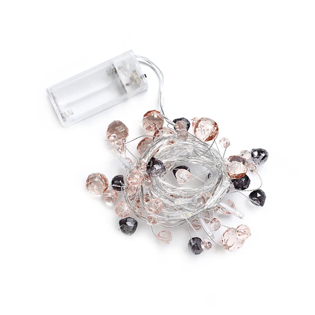 2 قطعة كريستال مطرز مصباح ليد سلسلة 1.5 متر رومانسية الزفاف غرفة نوم غرفة المعيشة الديكور مصباح الليل تعمل الجنية #6