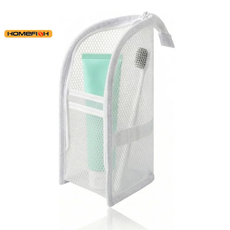 HOMEFISH EVA Mesh Cosmetic Bag Portable Travel Makeup Organizer Female Toiletry Storage Wash Pouch image 5