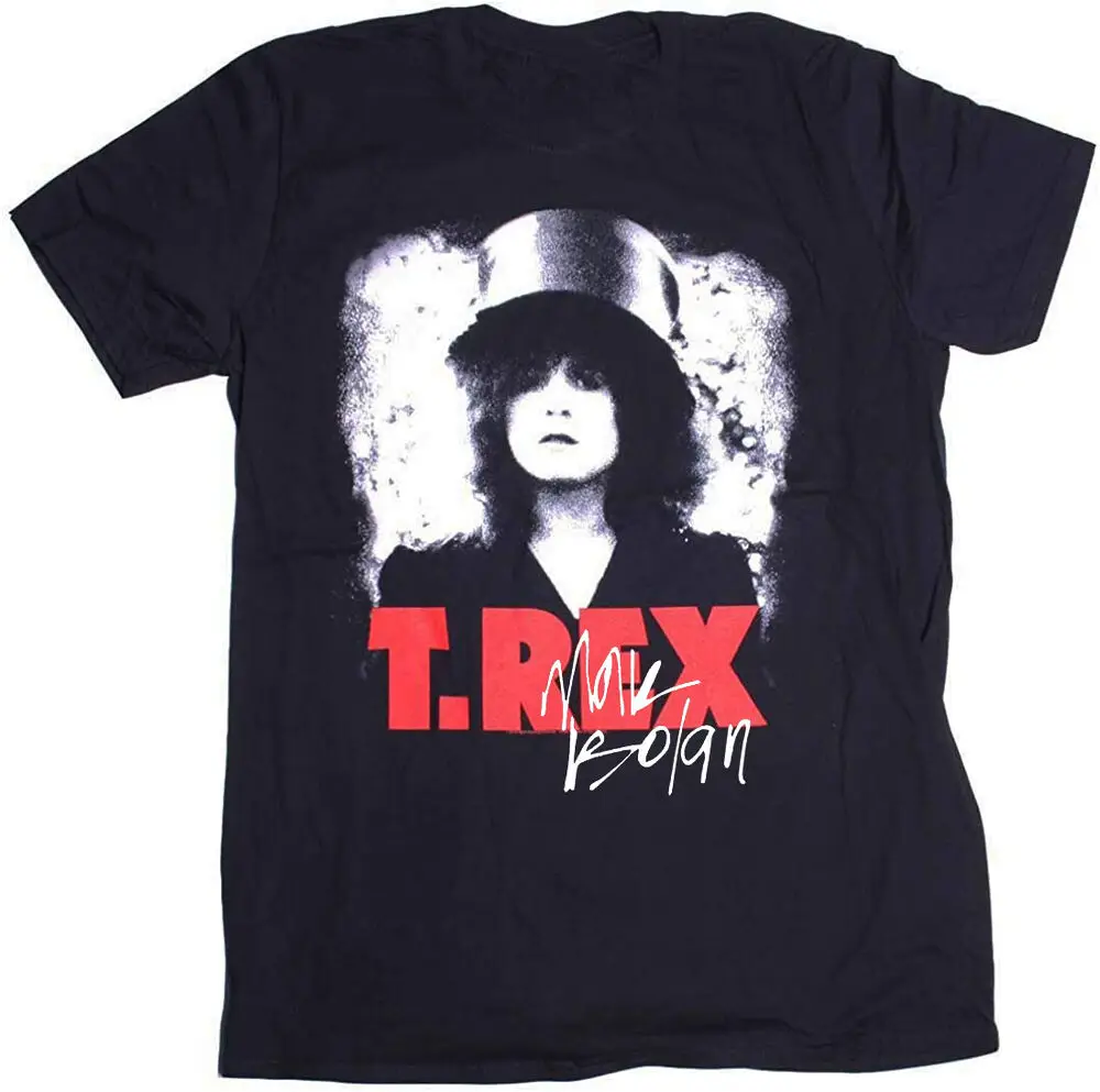 vtg Marc Bolan T. Rex band Men T-shirt Black Short Sleeve All Sizes XY55