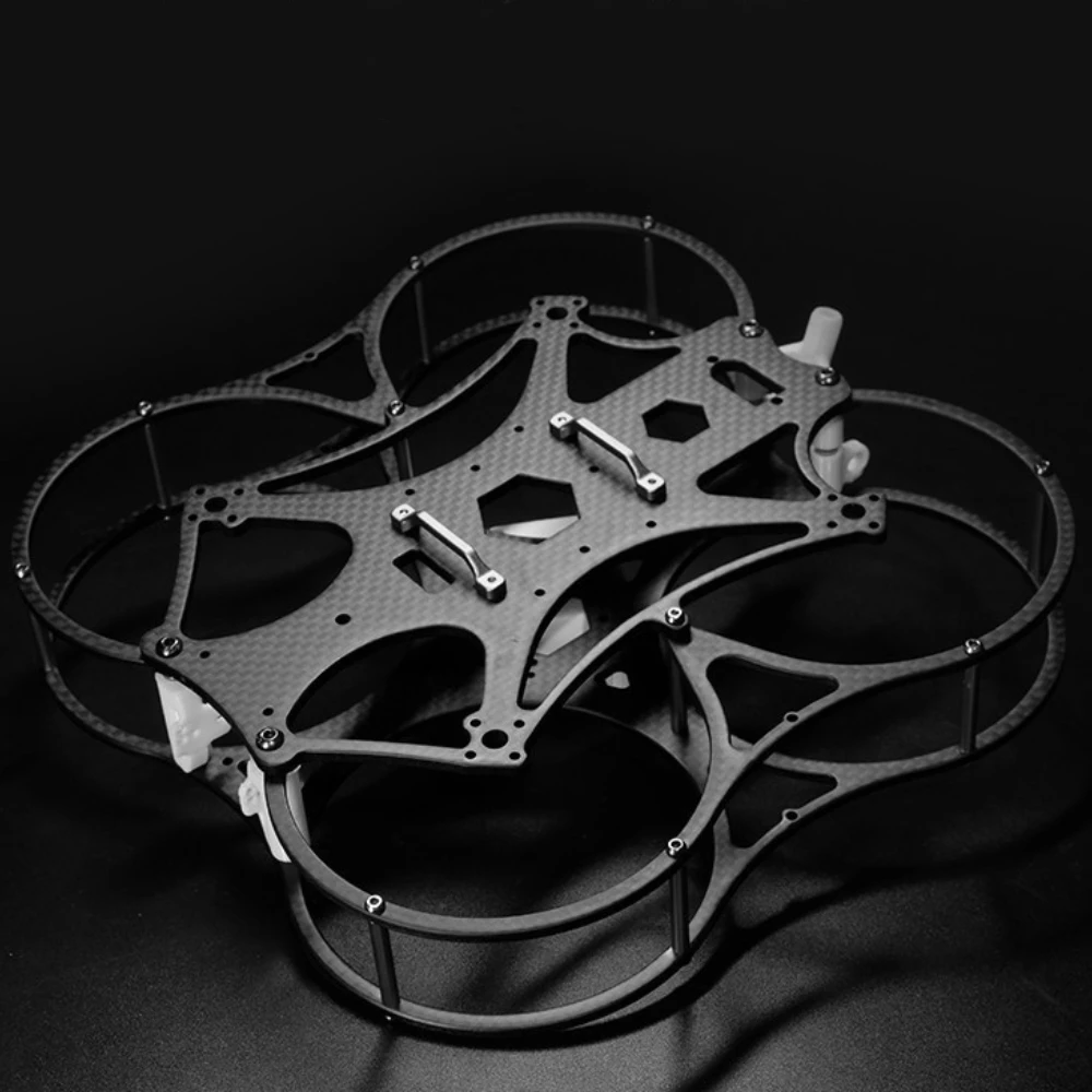 1Set 3 inch Cinewhoop O4 Lite Frame Kit 85mm Wheelbase T300 Carbon Fiber Compatible with O4 Lite or Analog VTX For FPV Cinequads