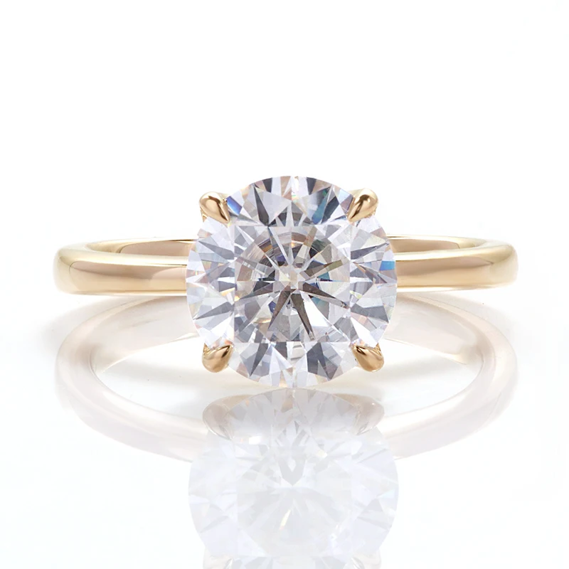 بروفانس 10K/14k/18k مويسانيتي خواتم الخطبة للنساء 1.2CT D اللون VVS1 سوليتير خواتم الزفاف النسائية شهادة GRA
