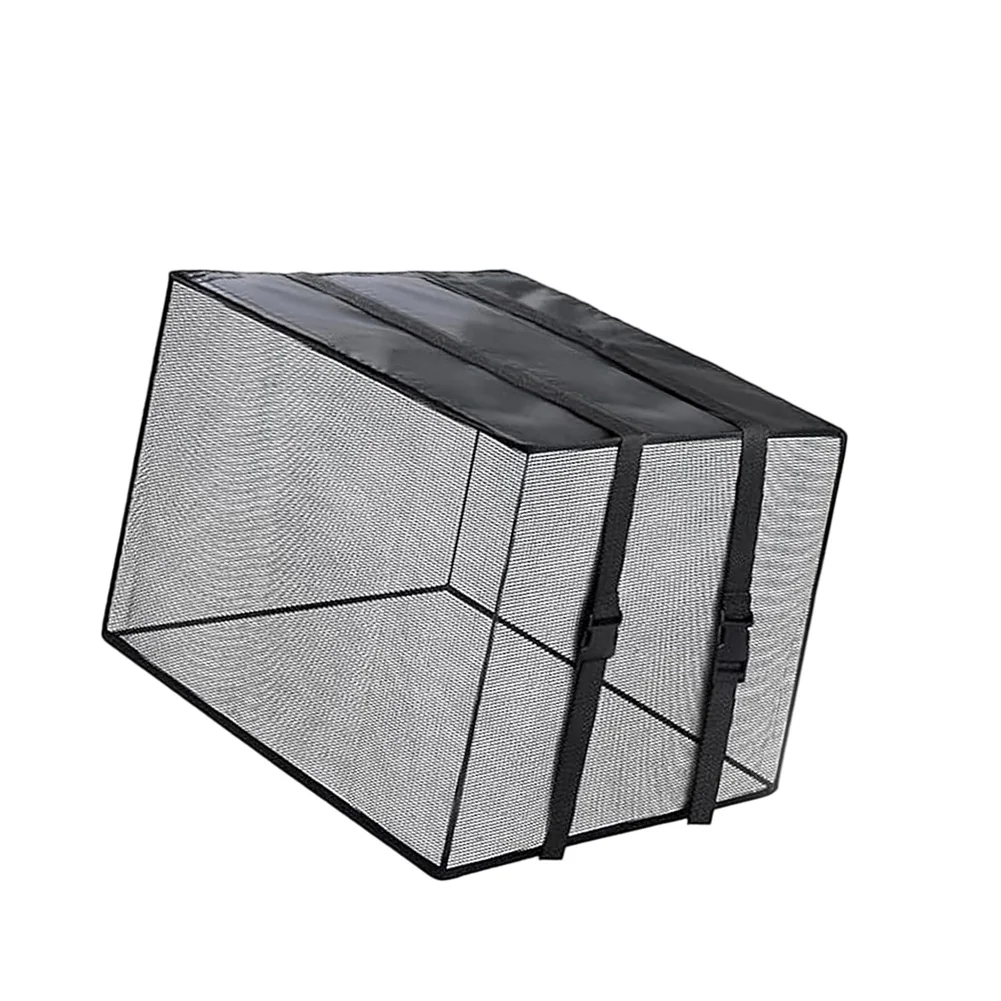 Air Conditioner Cover with Wide Adjustable Straps and Flat-Fold Storage Capability for Space-Efficient Seasonal Handling
