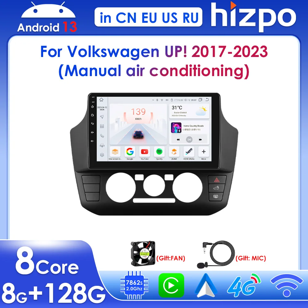 GPSナビゲーション付きカーマルチメディアプレーヤー,DSP,CarPlay,Android,9 inマニュアル,エアコン,2017-2023