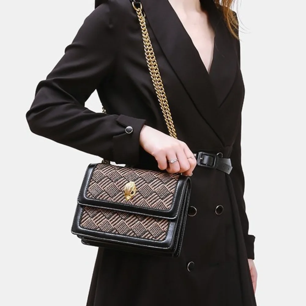 

Eagle Head Bag Versatile Single Shoulder Chain Bag European and American Retro Small Square Bag Crossbody Women's Bag