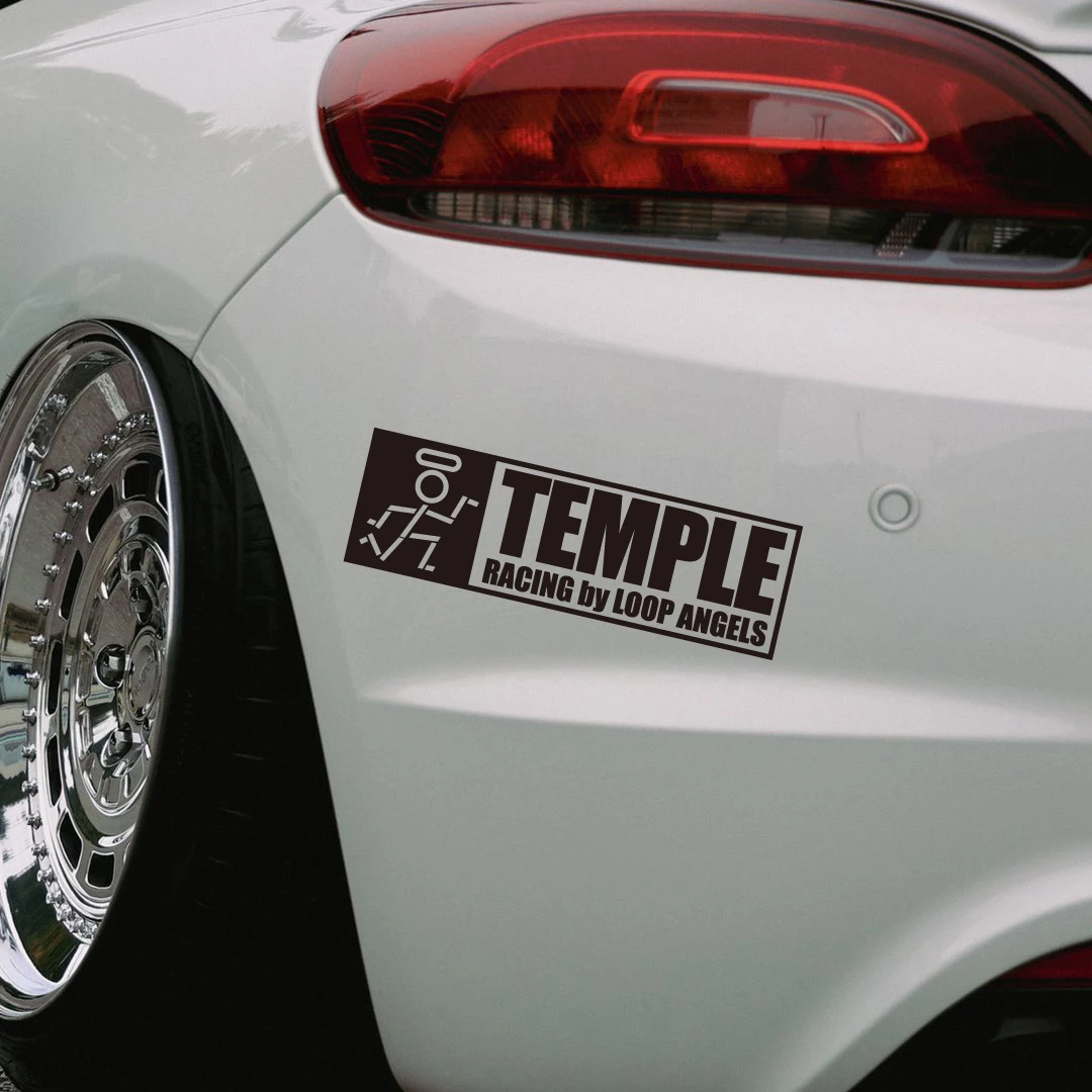 معبد سباق حلقة الملائكة JDM سيارة ملصق الإبداع تعديل نافذة السيارة زجاج الجسم ملصق مقاوم للماء دون ترك الغراء #6