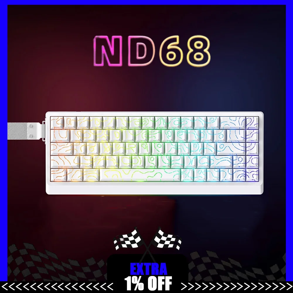 

IROK ND68 Hall-Effect Switch Keyboard Wired Magnetic Switch Mechanical Keyboard 8000Hz RT0.001mm Gaming Keyboard PC Accessories