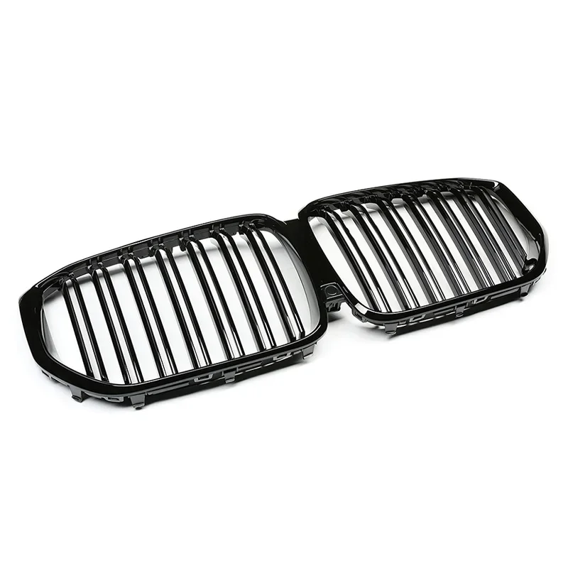 For BMW X5 G05 2019-2022 Dual Slats Gloss Black ABS Front Grilles  With Three Color Car Accessories