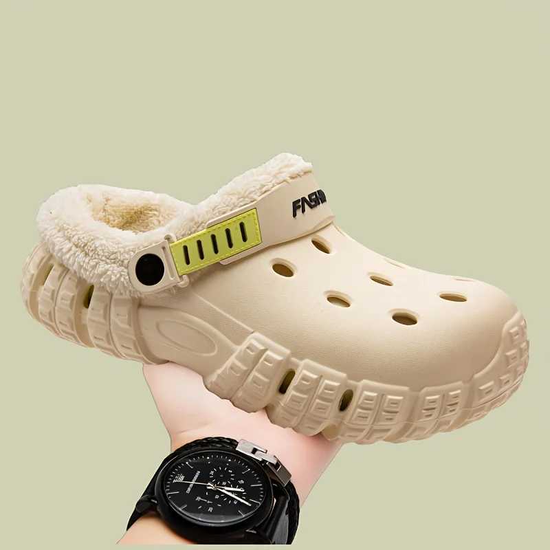شباشب قطنية للرجال والنساء، مناسبة للارتداء الخارجي في شتاء 2025، أحذية قطنية جديدة للزوجين ذات نعل سميك ودافئة ومبطنة بالقطيفة ومغلقة من الأمام