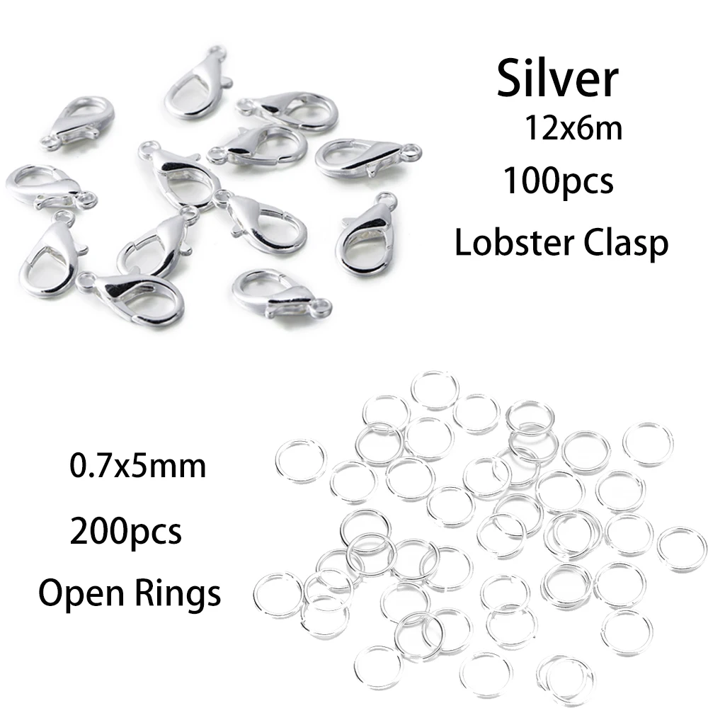 200pcs Rings & Clasps Set for DIY Jewellery Making Kit