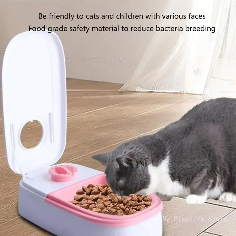 Non-slip Pet Dog Cat Bowls with Timer Detachable Automatic Feeding Feeder Water Bowl for Feeding Kitten Puppy Food