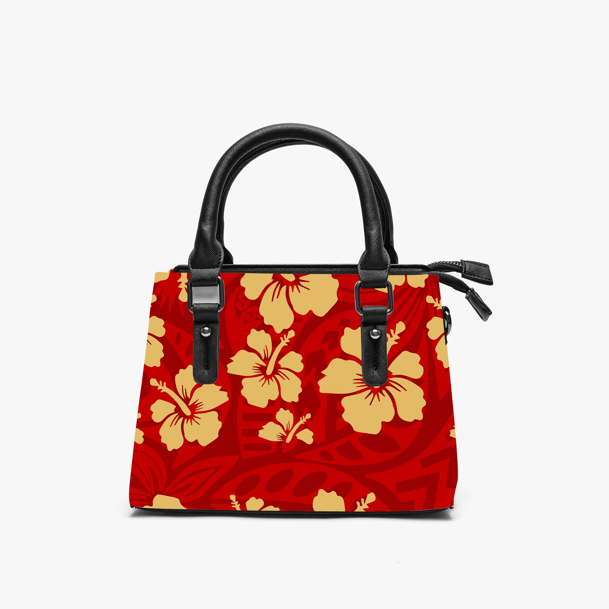 

Бесплатная налоговая полинезийская сумка из искусственной кожи на одно плечо, сумка через плечо с тропическим ремнем, большая вместительная сумка через плечо на заказ, узор