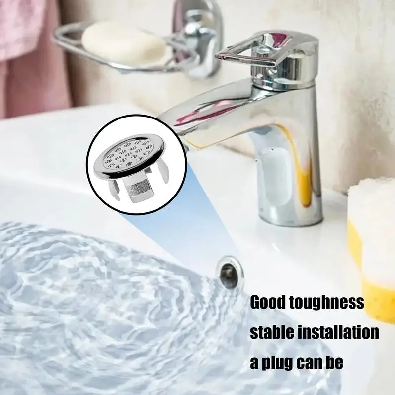 1Pcs Sink Overflow Ring Cover Replacement Bathroom Basin Trim Bath Round Plastic Sink Overflow Hole Covers Kitchen Accessories