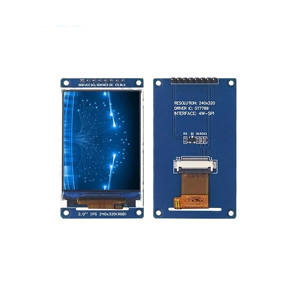 2.0 inch IPS full view TFT color screen module SPI serial port HD 240x320 ST7789v 8pin