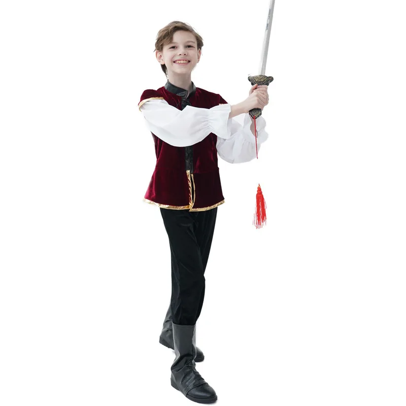 European Medieval Aristocratic Costumes Boys and Children German Traditional Clothes Halloween Cos Prince Casual Wear