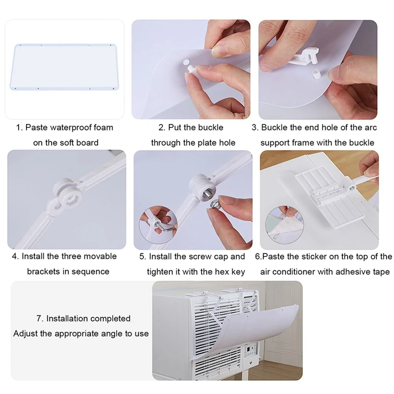 Air Vents Deflector Ceiling White Window Ac Vent Deflector Air Conditioner Deflector For Window Units