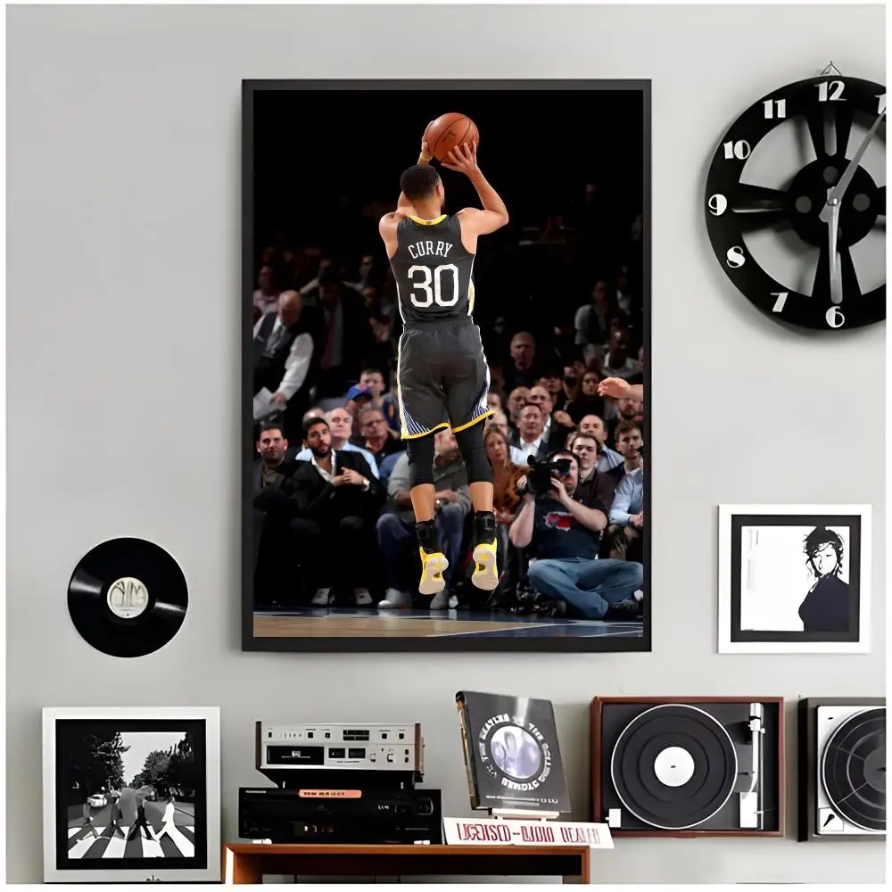 Athlete Portrait S-Stephen Curry Poster Modern Wall Art Home Decor Living Room Decorative Print Unframed