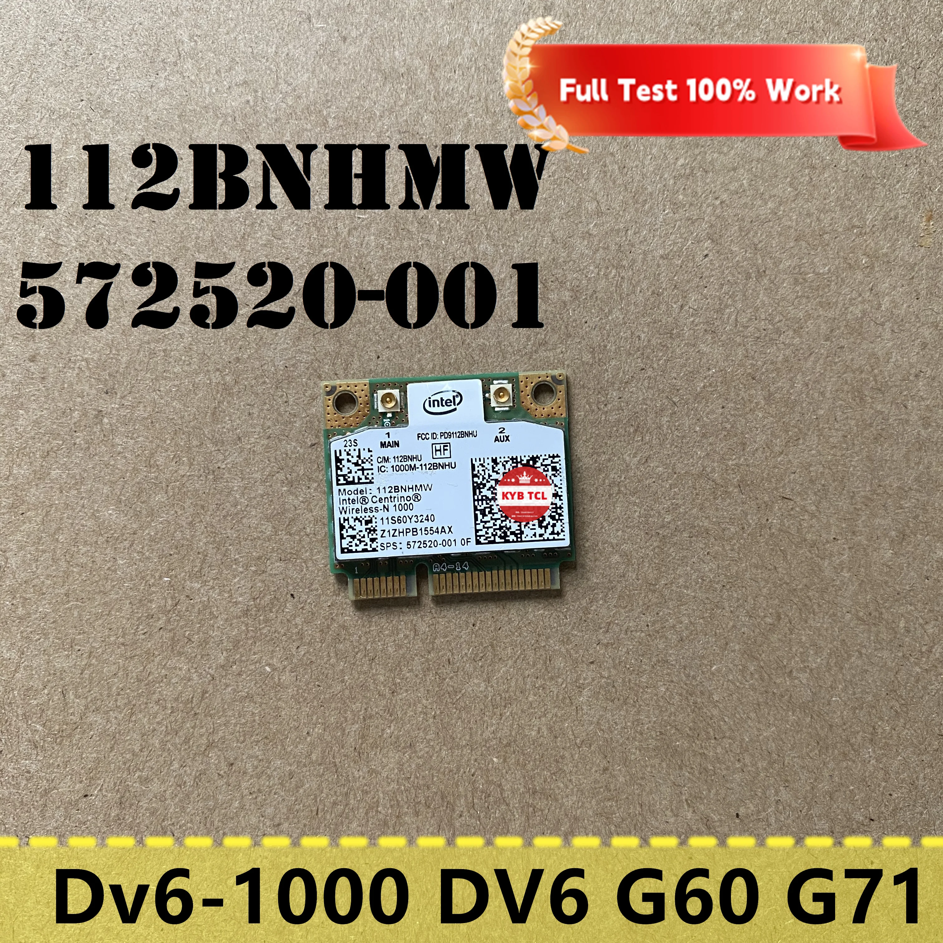 For HP Pavilion Dv6-1000 DV6 G71-340US G60 G71 Genuine Laptop 112BNHMW b/g/n WiFi Link 1000 300Mbps Wireless Card 572520-001