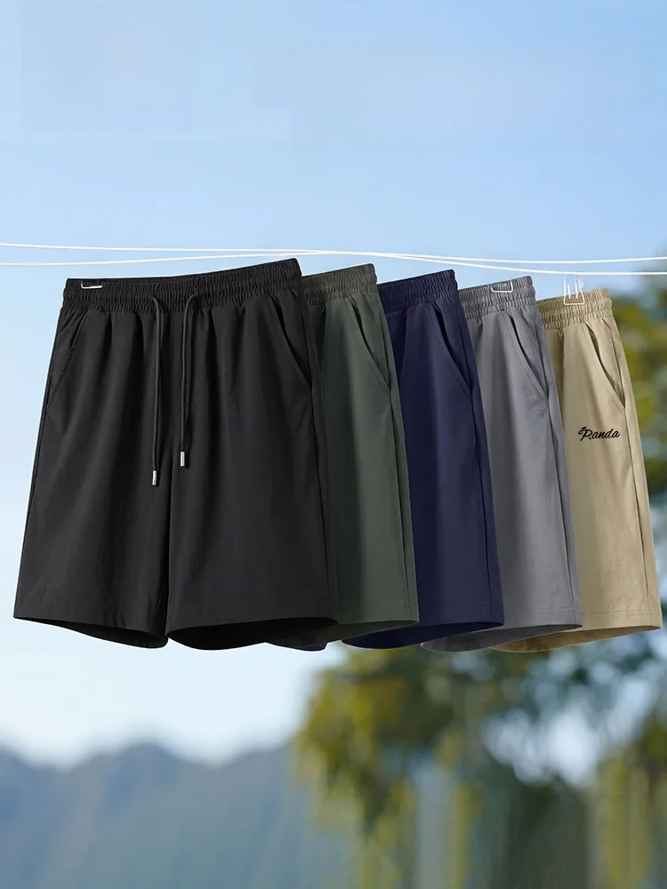 Bermuda Masculina TUCANO de Seda Gelada de Secagem Rápida, Leve, Corte Reto, Casual, Ajuste Solto, Fibra de Poliéster, Ideal para o Verão