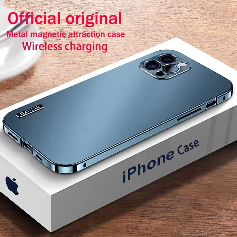 Metal Aluminium Alloy Case for iPhone 16 15 14 13 Pro Max Full Camera Lens Protective Original Color Phone Ultrathin Back Cover