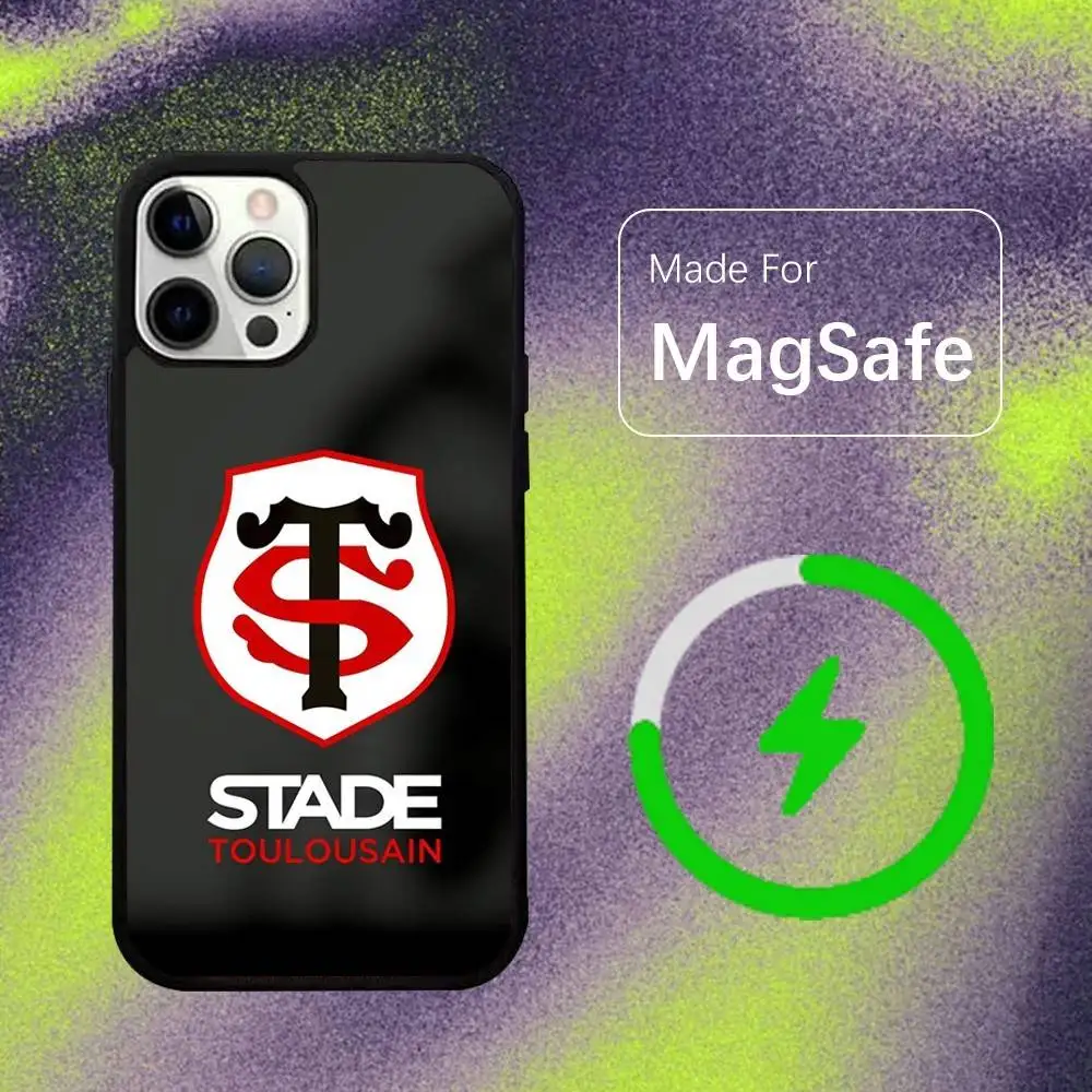Stade-Toulousain Phone Case For iPhone 16,15,14,13,12,11,Pro,Max,Plus,Mini,SE Rugby French Magsafe Magnetic Wireless Charging