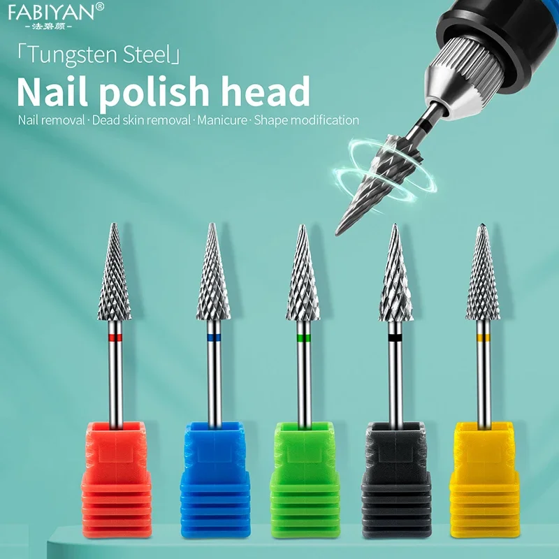 

Tungsten Steel Nail Drill Bits Milling Cutter For Manicure Electric Nail Drill Bit Nail Tools