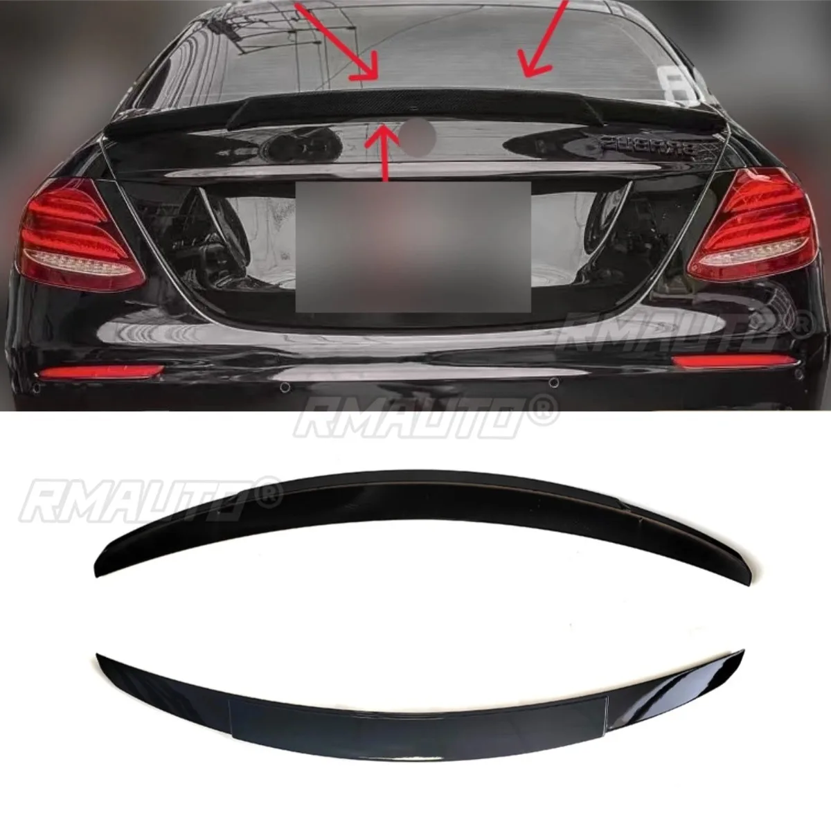 

Car Rear Trunk Spoiler Wing Roof Spoiler Roof Wing Body Kit Compatible With Mercedes Benz E-Class W213 2016-2021 Car Accessories