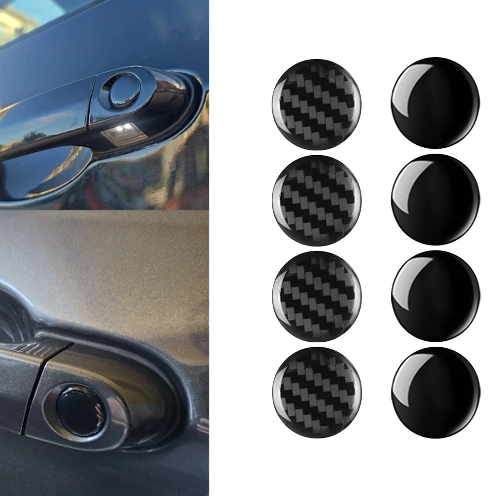 4 Sets of Car Handle Door Lock Protection Covers Stickers, Car Lock Eye Vehicle Stickers for Keyhole Modification Stickers