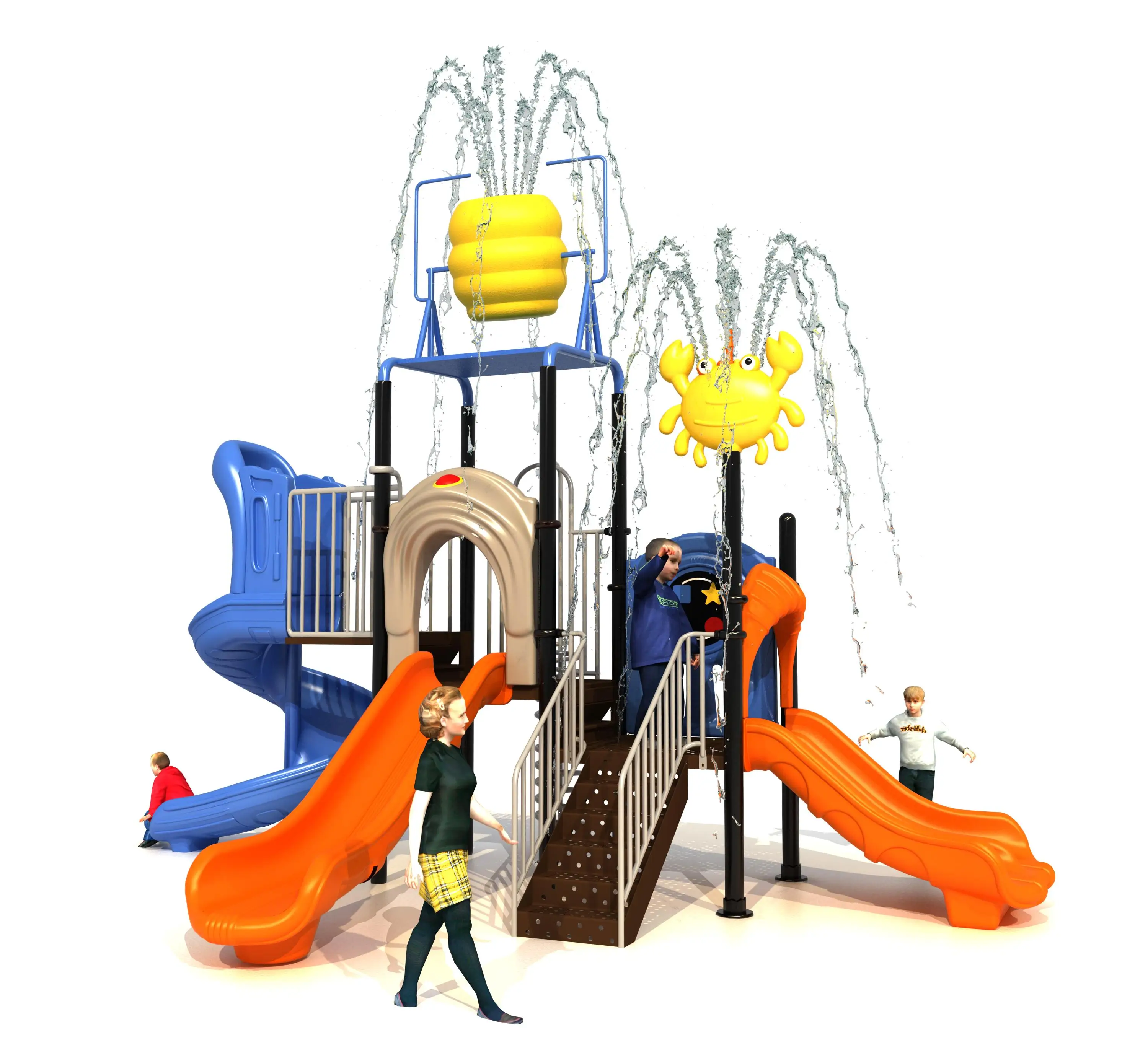 Eco-Friendly Waterproof Outdoor Waterslide, Backyard Inflatable Water Slide, Durable Play Equipment