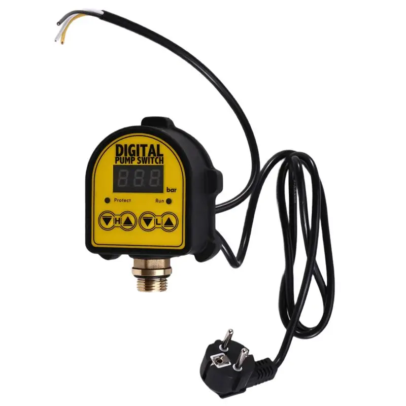 

Контроллер давления A60z, 0-10 бар, интерфейс 1/2 дюйма, для воды, масла, компрессора, 220В, цифровой, автоматический, для водяного насоса, вкл/выкл, вилка EU