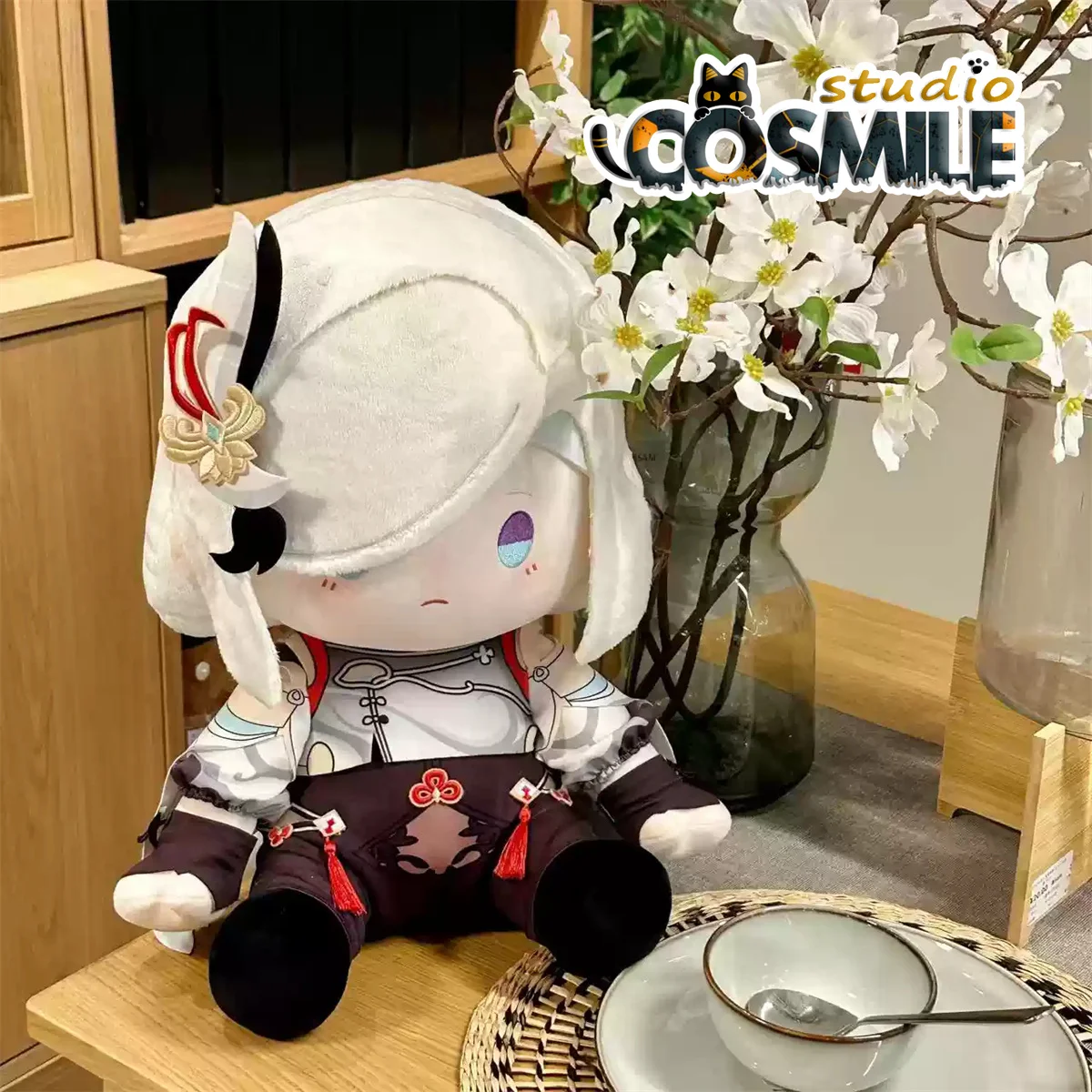 Pre-sale Genshin Impact Shenhe しんかく 신학 Stuffed Plushie 40cm Plush Sitting Doll Seated Doll Body Clothes Toy MT Jan