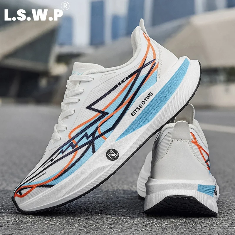 Men's casual shoes  Professional Marathon Racing Sneakers For Men Shock Absorbing Non‑slip Outdoor Training Athletic Running Sho