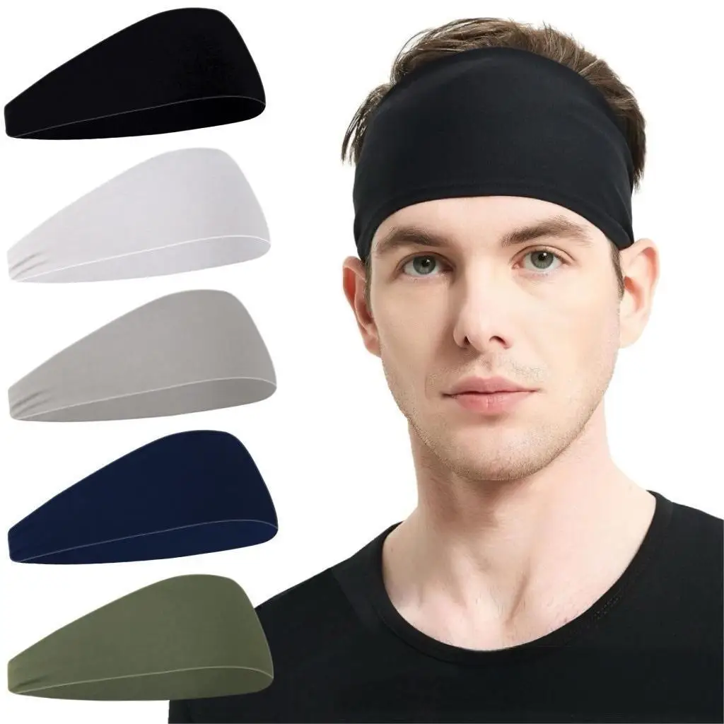 Elastisches, breites Sport-Stirnband für Yoga/Fitnessstudio/Laufen – schweißableitender, dehnbarer Turban-Kopfwickel, mehrere Farben erhältlich – Detail 8