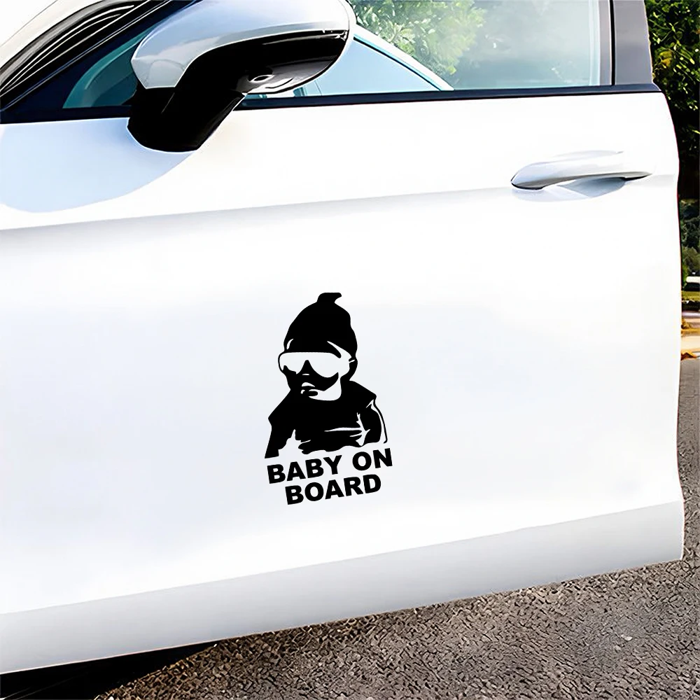 Creative BABY ON BOARD Rear Windshield Body Fuel Cap Rearview Mirror Vinyl Film Car Stickers Safe Driving Auto Warning PVC Decal