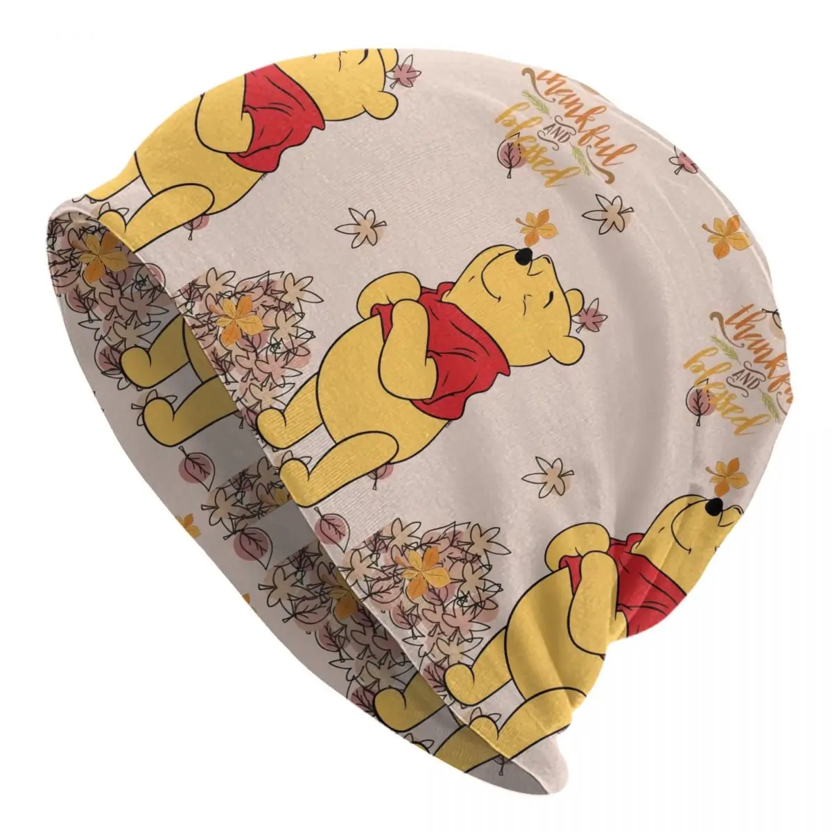 Custom Winnie Pooh Bear Manga Bonnet Hat Knitting Hats Men Women Fashion Unisex Adult Warm Winter Beanies Cap