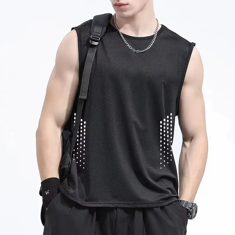 

Casual Simple Print Men's Tank Top Hip Hop Trend Style Street Vest Fashion Man Sleeveless Shirt Summer Breathable Loose Singlets