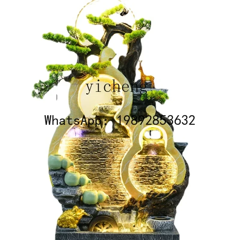 X7  Floor Gourd Water Rockery Fountain Fortune Furnishings Ornaments Office Opening Gifts