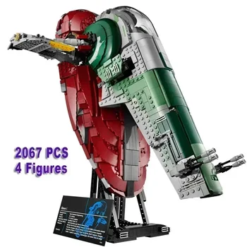 UCS Slave 1 빌딩 블록 Moc 디스플레이 벽돌 19029, 교육용 장난감, 생일 크리스마스 선물, 75060 호환 