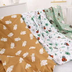 HappyFlute New Cute Animal Prints 130*70CM Two Piece Sets Breathable&Smooth Multi -scenario Use Newborn Baby Bed Sheet