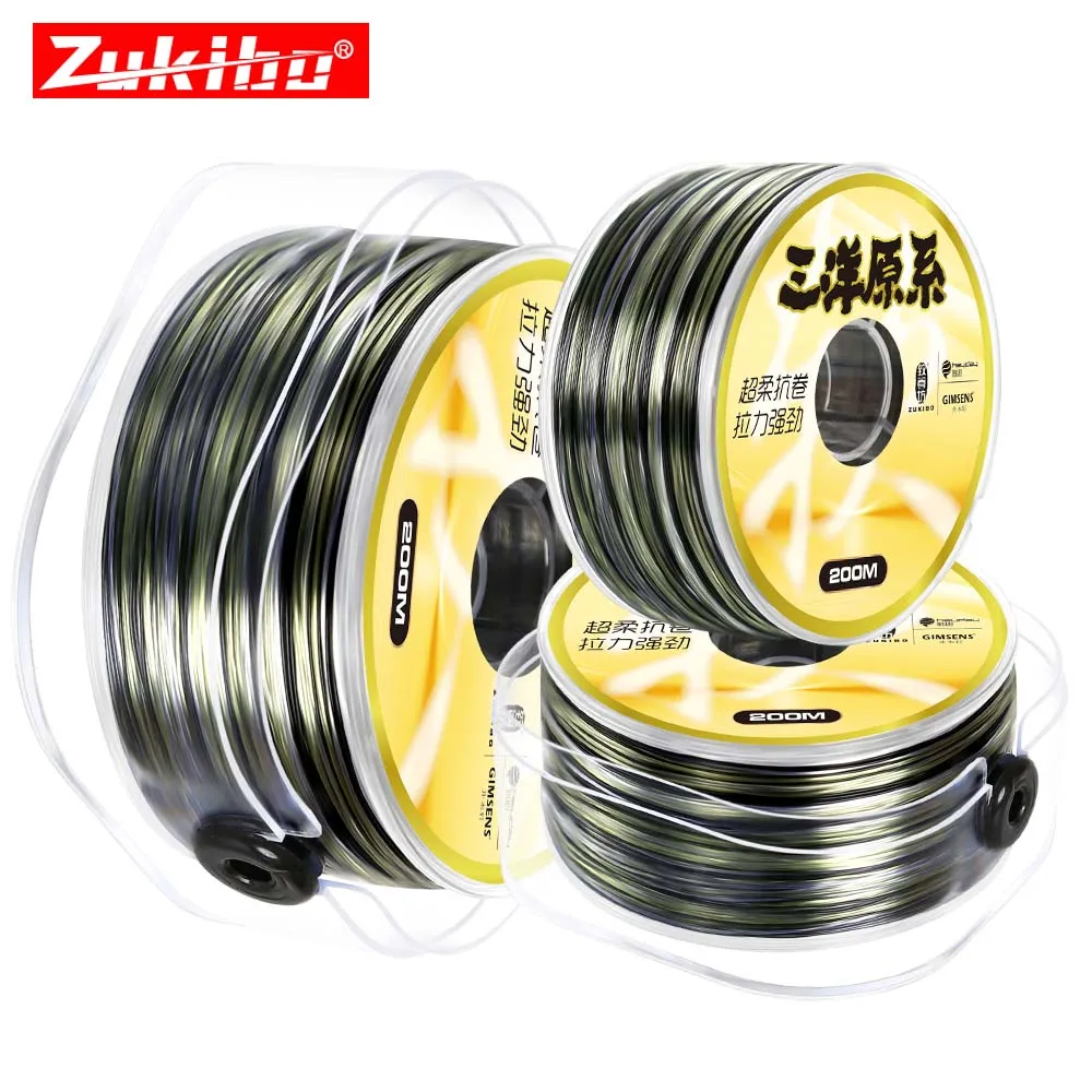 ZUKIBO Sanyo Mono Fishing Line, Monofilament Fishing Line 220M 350M Ultimate Strength, Shock Absorber,Knot Friendly Nylon Line