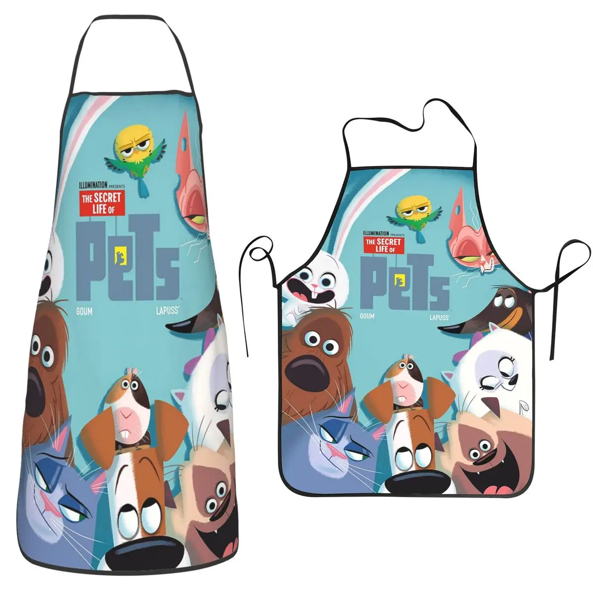 Animated Film The Secret Life Of Pets Apron Chef Cooking Tablier Waterproof Bib Kitchen Cleaning Pinafore for Women Men Painting