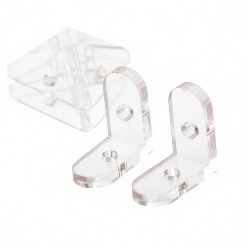 Acrylic Box Transparent Corner Connector L Shape Bracket Plastic Fixing Hardware For Model Display Case Diy Assembly
