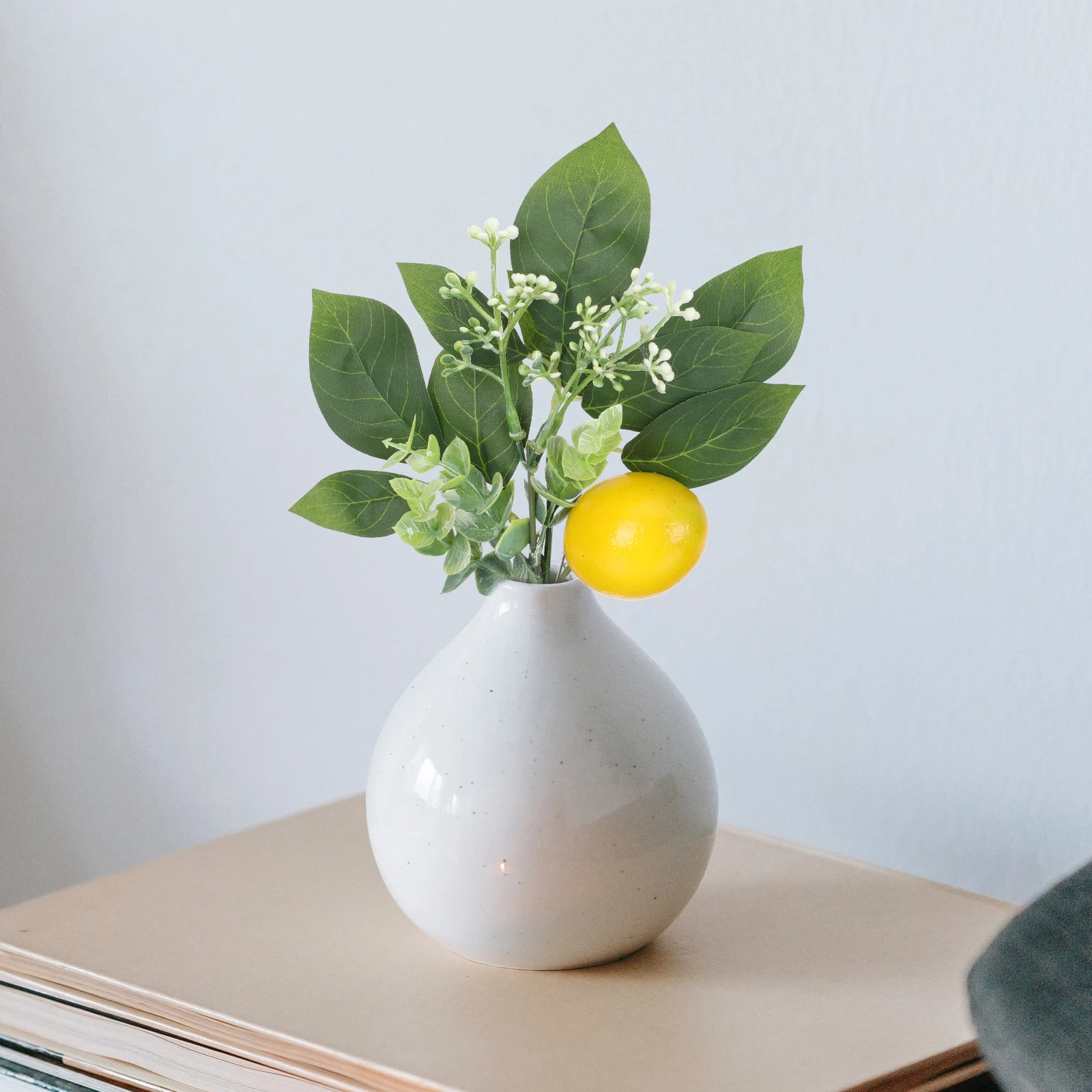 

Simulation Lemon Branch Vivid Color Flower Arrangement Vase Artificial Flower Arrangement Branch Plant Decor Home Party